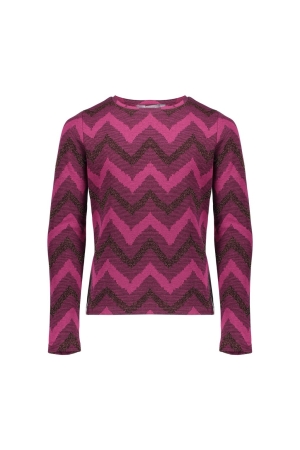 Geisha Top zig zag lurex 000445 - fuchsia/burgundy