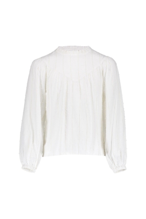 Geisha Blouse lurex dot 000010 - off-white/gold