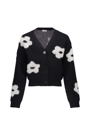 Geisha Vest flowers 000999 - black/off-white