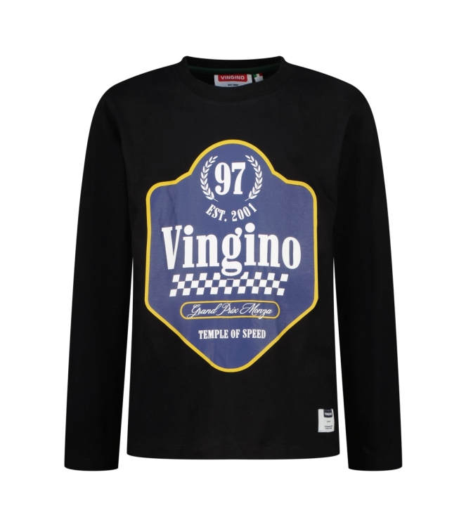 Vingino shirts 944 Deep Black AW24KBN30001