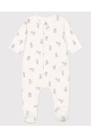 Petit Bateau Dors Bien 01 Marshmallow/Gris