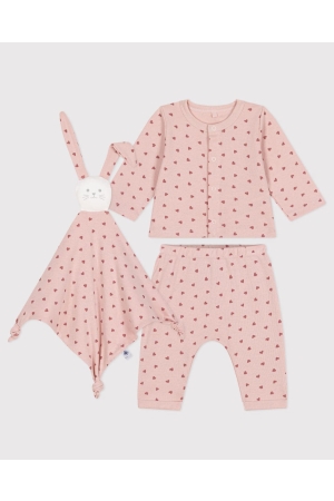 Petit Bateau Ensemble 3 Pieces 01 Saline/Rosewood