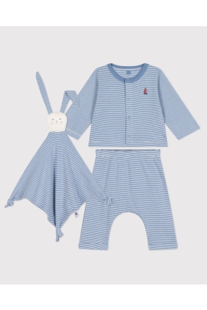 Petit Bateau Ensemble 3 Pieces 01 Beach/Marshmallow