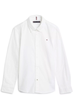 Tommy Hilfiger Boys Stretch Oxford Shirt LS YBR White