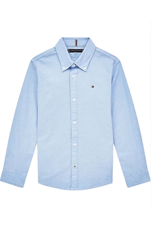 Tommy Hilfiger Boys Stretch Oxford Shirt LS C1S Calm Blue