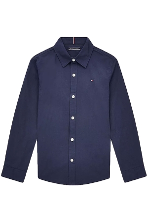 Tommy Hilfiger Solid Stretch Poplin Shirt L/S C87 Twilight Navy