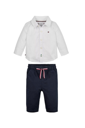 Tommy Hilfiger 2-delige cadeauset overhemd met broek DW5 Desert Sky