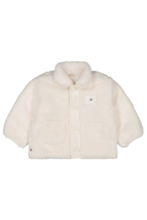 Tommy Hilfiger Tommy Reverse Teddy Jacket YBH Ancient White