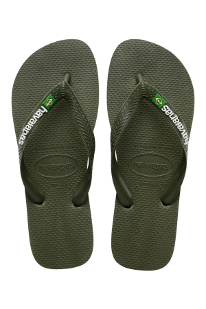 Havaianas Brasil Logo 5983 Green Olive/Green Olive