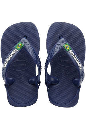 Havaianas Baby Brasil Logo II 3587 Navy Blue/Citrus Yellow