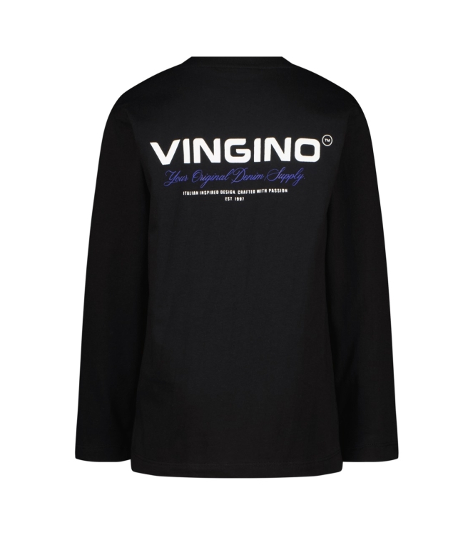 Vingino shirts 944 Deep Black AW24KBN30019