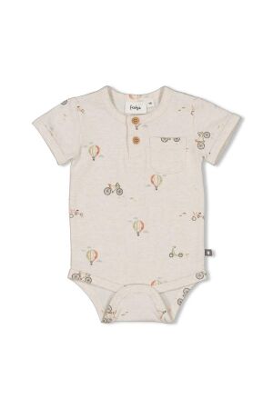 Feetje Romper - Mini Adventurer Offwhite melange