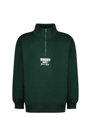 Vingino Basic-Half zip Boxy Sweater 1404 Racing green