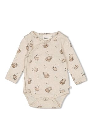 Feetje Wikkelromper - Cute Cookie Offwhite melange