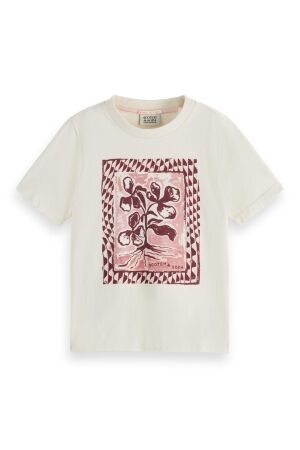 Scotch & Soda Kids T-shirt 100 White Traditional