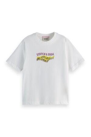 Scotch & Soda Kids T-shirt korte mouw 101 White/Pastel