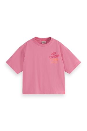 Scotch & Soda Kids T-shirt korte mouw 650 Dark Pink