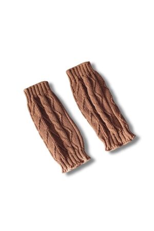 Two You Label Knitted Beenwarmers Brown Rust