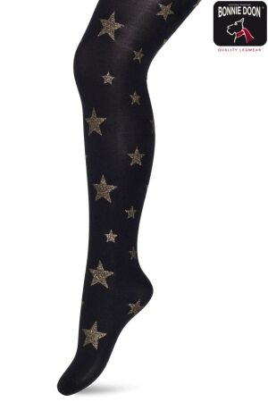 Bonnie Doon Twinkling Stars Panty 50 denier Black-Gold