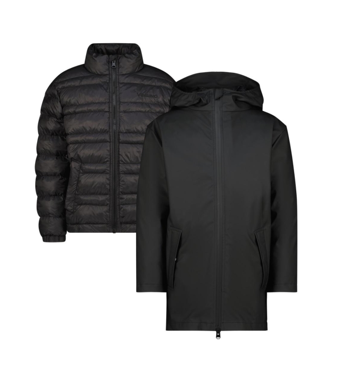 Vingino regenkleding &-laarzen Deep Black C129KUN10006