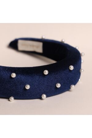 Fall & Scott Diadeem met parels Marine Blauw