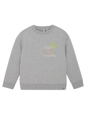 Daily7 Sweater Textprint 1220 Medium Grey Melange